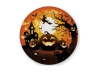 Halloweenske tekvicové taniere 23 cm 6 ks