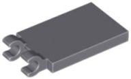 LEGO PLATE 2X4 C SIVÁ S HÁČKAMI 30350b - 2 KS