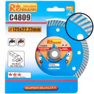 TURBO DIAMANTOVÝ DISK 125 mm 22,23 mm BETÓNOVÁ TEHLA PRE BRÚSKU RICHMANN