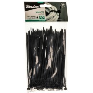 Čierne sťahovacie pásky 3,6x150mm 100 ks Bradas