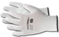 POLYAMIDOVÉ PRACOVNÉ RUKAVICE, BIELE TENKÉ R 9
