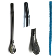 Bombilla pre Yerba Mate Riffle Farba Negro Gaucho Cebar
