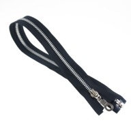 YKK zips 48cm ČIERNA s očkom