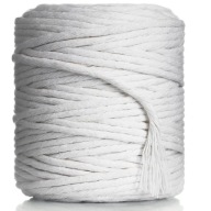 BAVLNENÁ ŠNÚRA PRE MACRAME - PRÍRODNÝ 100M 5MM TWISTED LESK