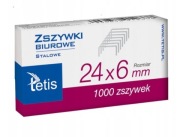 TETIS KANCELÁRSKE SPOJKY 24/6mm GZ101-A 1000 KS OCEL