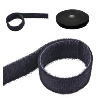 Páska na suchý zips 20mm OBOJSTRANNÁ Čierna HRUB