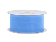 ORGANZA ŠIFÓNOVÁ STUHA 3,8cm/25m MODRÁ