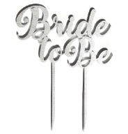 Bride to Be Wedding Bride Topper Preglejka Silver