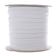 PLOCHÁ GUMA pletená 20mm - 5m BIELA ​​2cm