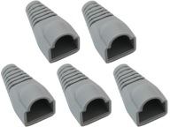 Gumové kryty na zástrčku 8p8c RJ45, sivá, 5 ks.