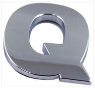 W9B98 ZNAK PÍSMENO PÍSMENO ČÍSLO ČÍSLA CHROME Q Q 89530