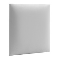 Čalúnený panel Nástenné čelo, mäkké, hladké, svetlosivé, 30x30 cm