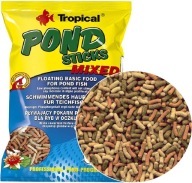 TROPIKÁLNE tyčinky do jazierka Zmiešané 90g/1L krmivo do jazierka