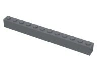 LEGO 6112 BRICK 1x12 tmavosivá NOVINKA (5g)