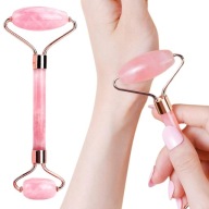 QUARTZOVÝ VÁLEC NA MASÁŽ TVÁRE A TELA PRÍRODNÝ VÁLEC ROSE QUARTZ