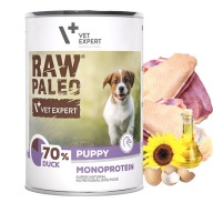 RAW PALEO PUPPY Mono Mokré krmivo pre šteniatka Kačica 400g