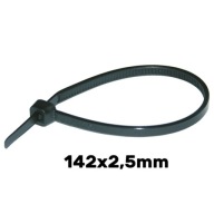 Sťahovacie pásky 142 x 2,5mm UV čierna HAUPA 100 ks