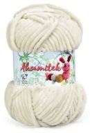 Hustá plyšová priadza Opus Natura Aksamitek č. 226 - CREAM ecru