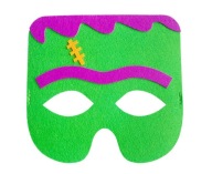 Plstená maska ​​Green Monster, 18x17 cm