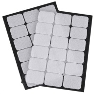 Obdĺžnik na suchý zips samolepiaci 25x32mm 18ks BIELY