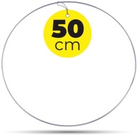 STRIEBORNÝ kovový prsteň na lapač snov, 50 cm
