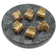 SPONKY DO VLASOV, ZLATÉ GLITTROVÉ ŽABKY, 1,5 cm, 6 KS