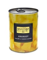 PRESTIGE Kúsky ananásu v sirupe, plechovka 565g