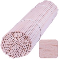 Drsné tyčinky na cukrovú vatu Štvorcový BUK tyčinky 40 cm 50 ks