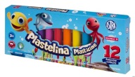 Astra plastelína s trblietkami, 12 farieb, 303107001