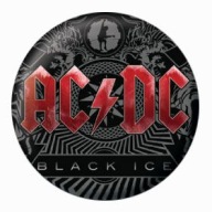 Špendlík s hudobným logom AC/DC Black Ice, 2,5 cm