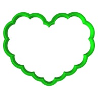 PREMIUM formička Vykrajovačka na perníčky VALENTÍN Srdiečko Cloud 8cm