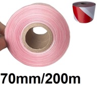 VÝSTRAŽNÁ PÁSKA 70mm 200m biela červená 7cm ochrana