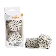 Košíčky na muffiny - hviezdičky, zlaté a čierne