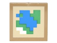 LEGO 3068bpb1103 2x2 TILE Minecraft MAP NOVÁ (1g)