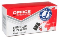 Spony na dokumenty 41mm 12ks čierny klip