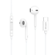 Káblové slúchadlá do uší Vipfan M14, USB-C, 1,1 m biele