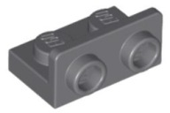 LEGO PLATE 1X2 SLIM TMAVO SIDA 99780 - 2 KS