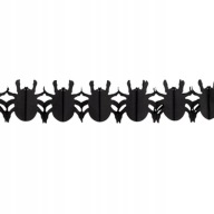 BLACK SPIDERS GARLAND 4M HALLOWEENSKÉ DEKORÁCIE74561