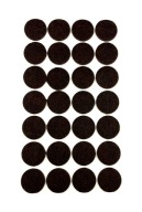 Samolepiace plstené podložky hnedé ⌀ 20mm 28 ks