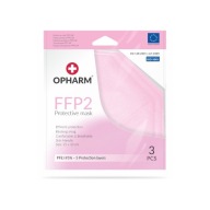 FFP2 OPHARM Ochranná maska ​​3 ks - PASTEL RUŽOVÁ