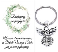 ĎAKUJEME HOSTOM DARČEK SVADOBNÝ ANJEL KĽÚČOVKA SPOMIENKY