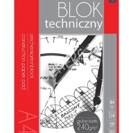 TECHNICKÝ BLOK A4 240g BIELY 10 HRUBÝ LIST - TLAČ