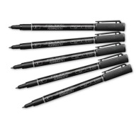 5x Fóliový popisovač CD popisovač Fineliner F 0,6 mm Čierny