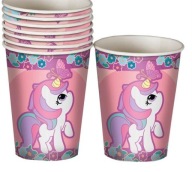 POHÁRKY, JEDNORÁZOVÉ POHÁRKY, PONY, DETI, 8 KS.
