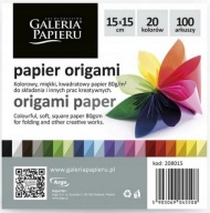 ORIGAMI PAPIER MIX FARBA 15*15CM 100A 80G/M2