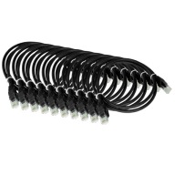 Alantec Patchcord UTP cat 5e 0,25m čierny 10 kusov