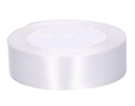 Saténová stuha 2,5cm x 25Y biela MYH190461