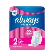 Hygienické vložky Always Classic Maxi s krídelkami 9 ks