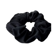 ANWEN Cotton Scrunchie - Čierna gumička do vlasov