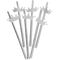 PAPIEROVÉ SLIMKY GLITTER SILVER CROWN, 6KS